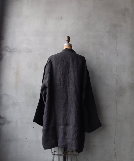 klauseクロイゼ / Gown Middle Lenght French Linen Glen Check / kla-26014