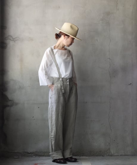 daubドーブ / SUSPENDER PANTS LINEN100パンツ / da-26002(PT31/T101)