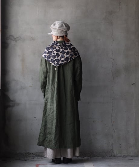 cavane キャヴァネ / Shirt-Dress Linen100硫化染めワンピース / ca-26019