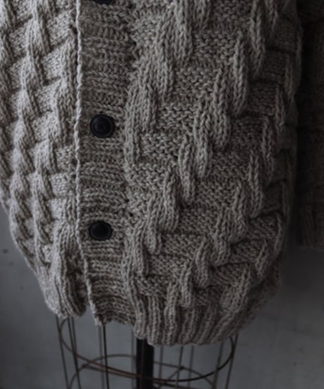 BIEK VERSTAPPEN / HAND KNITTED CARDIGAN手編みニット / Bie-24024(KNH-big)
