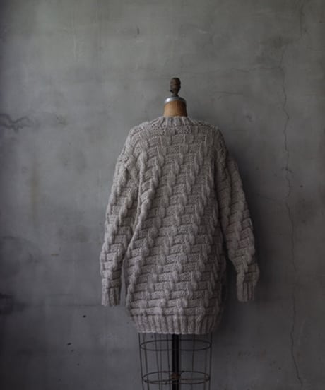 BIEK VERSTAPPEN / HAND KNITTED CARDIGAN手編みニット / Bie-24024(KNH-big)