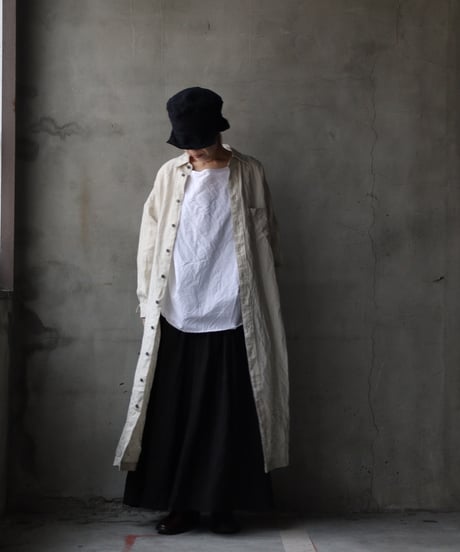 cavane キャヴァネ / Tunic long-sleeve Cotton100Jacquardシャツ / ca-26024