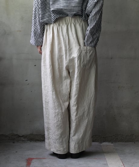 cavane キャヴァネ / Wide Linen100 TrousersⅡ パンツ/ ca-25124