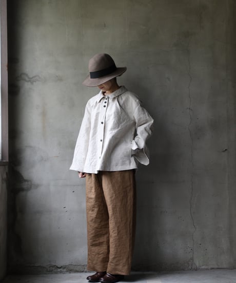 cavane キャヴァネ / Wide sleeve jacket Linen/Washiジャケット / ca-25036