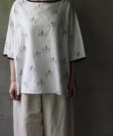 cavane キャヴァネ / Tunic half-sleeve Cotton/Linen100シャツ / ca-25081