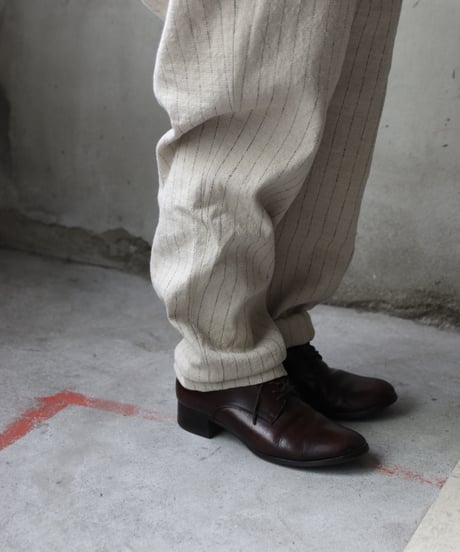klauseクロイゼ / C/L Stripe Loose Fitting Tapered Trousers (平織/中厚手) / kla-25009