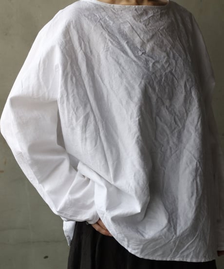 cavane キャヴァネ / Tunic long-sleeve Cotton100Jacquardシャツ / ca-26024