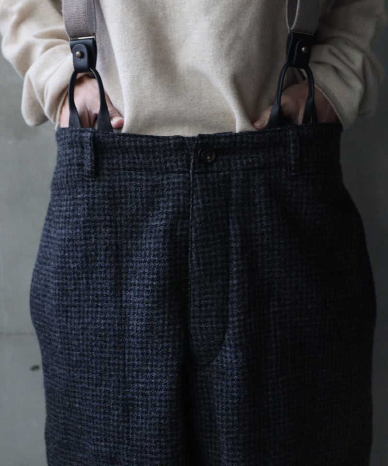 cavane キャヴァネ / Over-pants with suspender wool10
