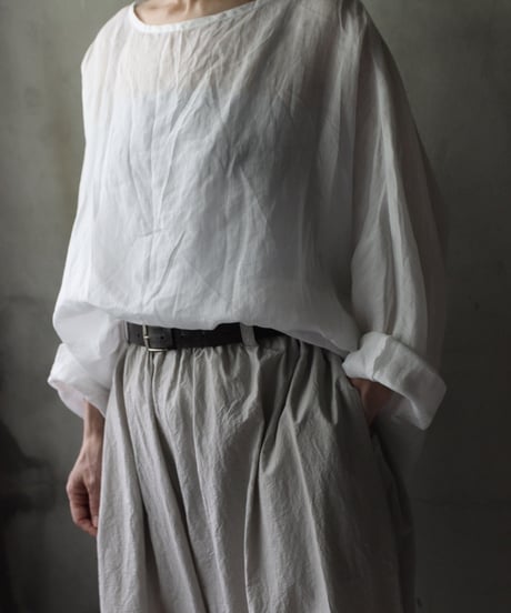 cavane キャヴァネ / Tunic long-sleeve Linen100シャツ / ca-26087