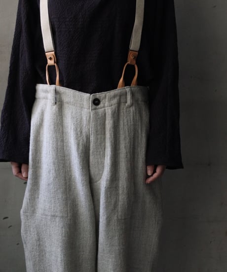 cavane キャヴァネ / Over-pants with suspender wool100パンツ / ca-25160