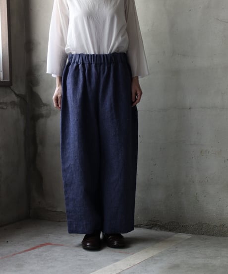 cavane キャヴァネ / Denim Wide TrousersⅡ Linen&Woolパンツ/ca-25057