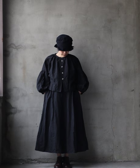 cavane キャヴァネ / Gathered Waist Sleeveless Dress Linen&Cotton100ワンピース / ca-26033