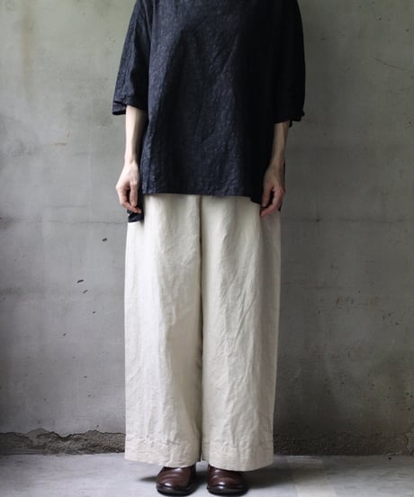 cavane キャヴァネ / Tunic half-sleeve Jacquardシャツ / ca-25079