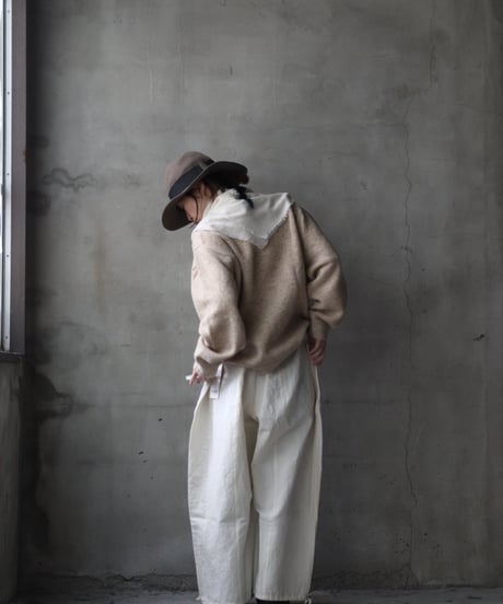 Euro select ユーロセレクト / cram-oxford crew neck knit pullニット/ cra-25001