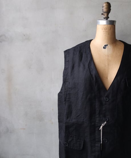 KLASICA クラシカ / Deconstructed Work Wear Vest "MALAKOFF"-dbベスト / kl-26008