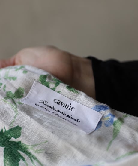 cavane キャヴァネ / Limited Scarf with tassel linen100スカーフ / ca-26041