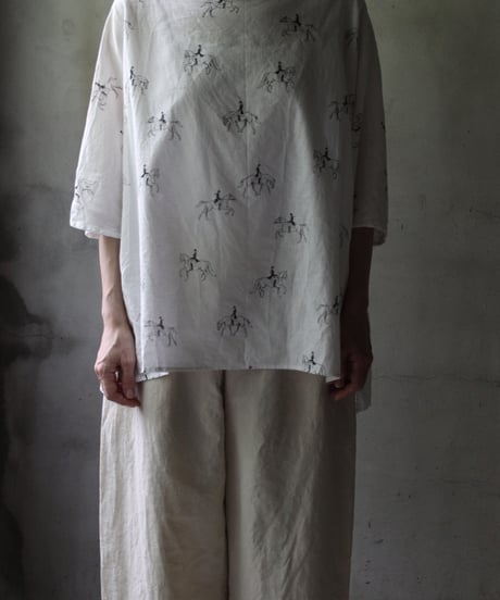 cavane キャヴァネ / Tunic half-sleeve Cotton/Linen100シャツ / ca-25082