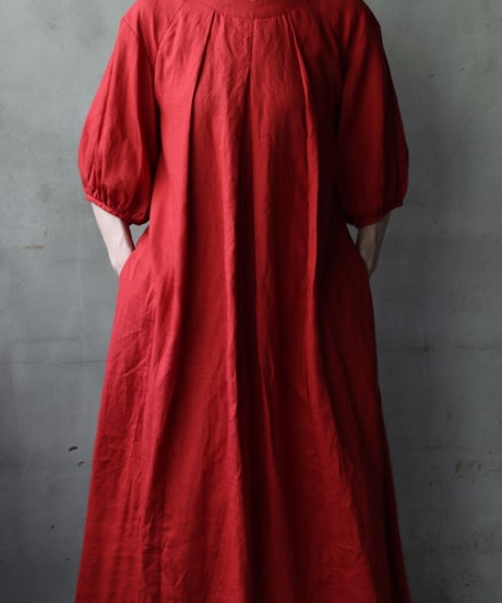 cavane キャヴァネ / Over Tuck Linen100 Dressワンピース / ca-25101