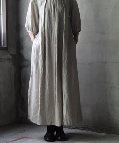 cavane キャヴァネ / Over Tuck Linen100 Dressワンピース / ca-25100