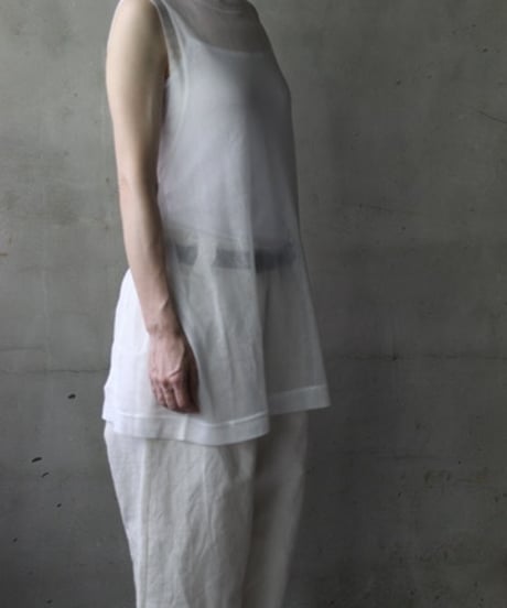 NATIVE VILLAGE ネイティブヴィレッジ / No.7/ Where the fog clears バックオープンノースリーブ（foggy white）/ na-25012