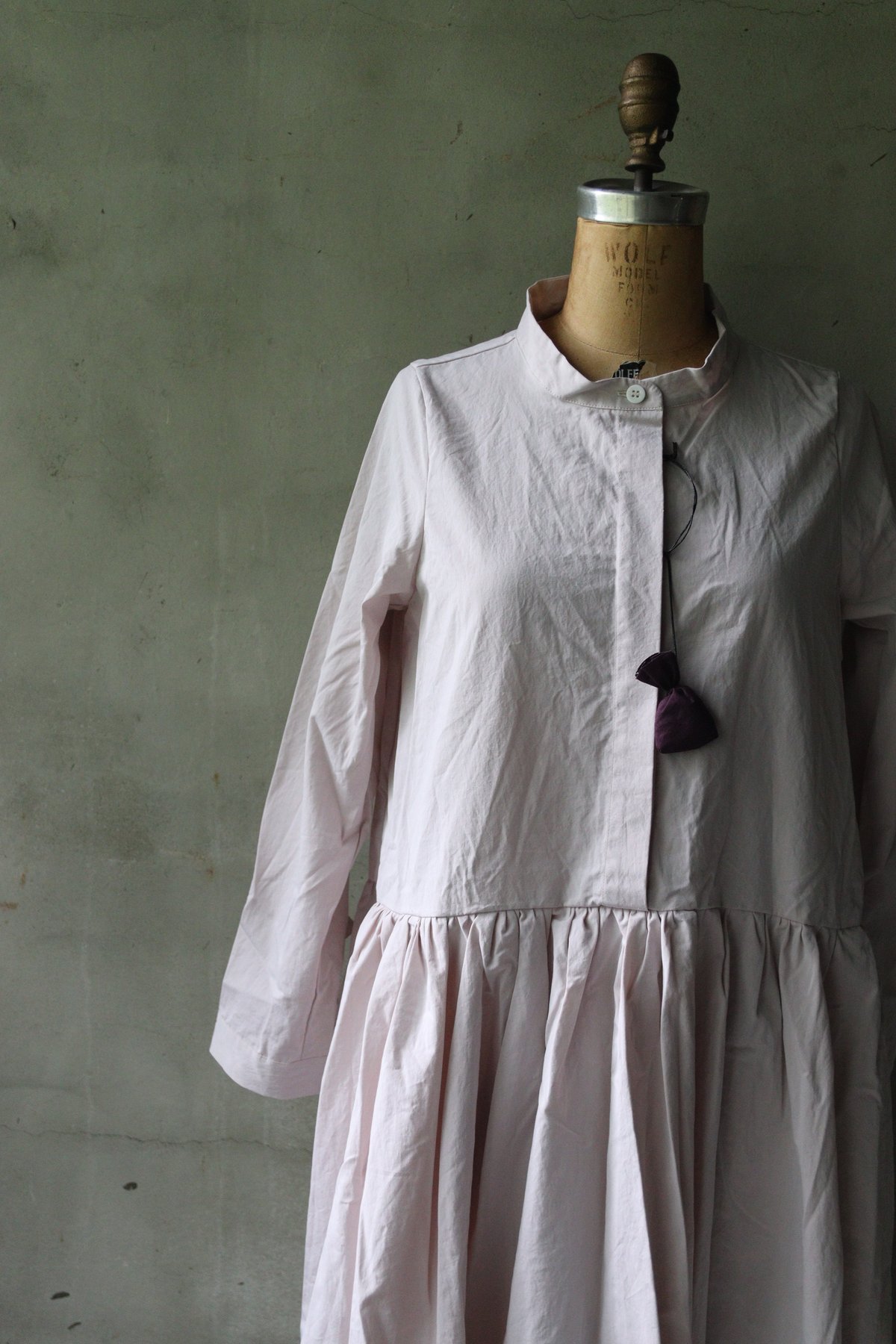 BERFABEL バーグファベル 半袖 ワンピース ネイビー サイズ40 Bergfabel バーグファベル / Farmer dressワンピース/ BFWSK40/