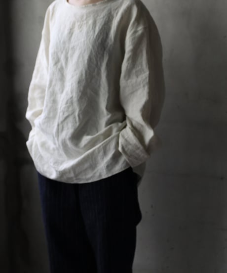 klauseクロイゼ / Sun-dried Linen C.S Shirt Middle Lengthシャツ/ kla-25011