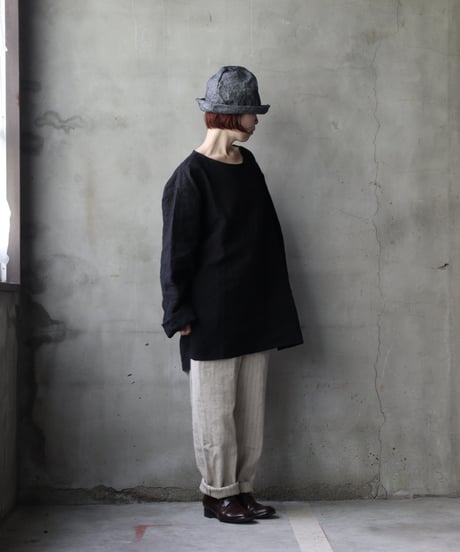 klauseクロイゼ / Sun-dried Linen C.S Shirt Middle Lengthシャツ/ kla-25012