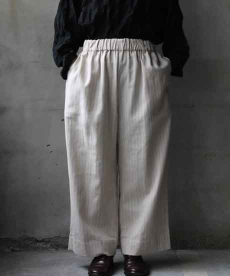 cavane キャヴァネ / St-Wide TrousersⅡ Cotton&Linenパンツ/ ca-26046