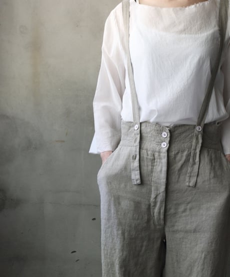 daubドーブ / SUSPENDER PANTS LINEN100パンツ / da-26002(PT31/T101)