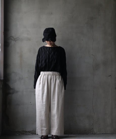 cavane キャヴァネ / St-Wide TrousersⅡ Cotton&Linenパンツ/ ca-26046