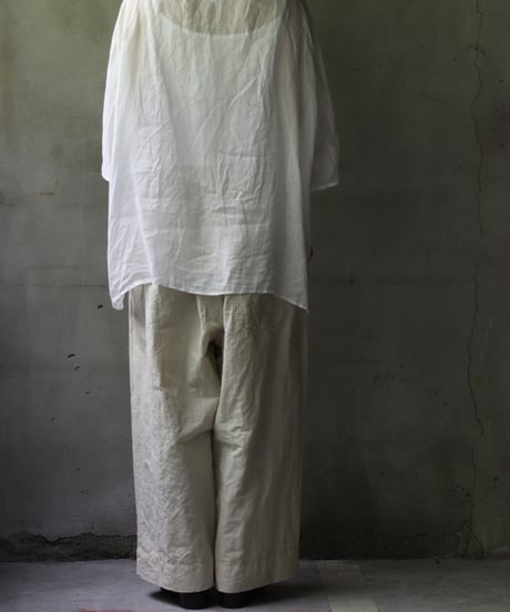 cavane キャヴァネ / Tunic half-sleeve Linen100シャツ / ca-25078