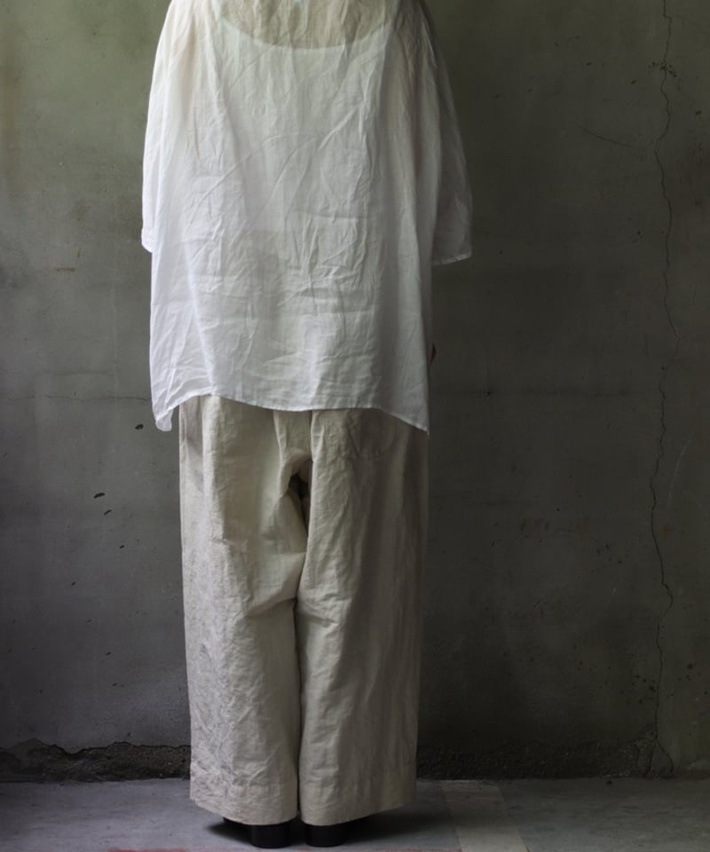 cavane キャヴァネ / Tunic half-sleeve Linen100シャツ / 