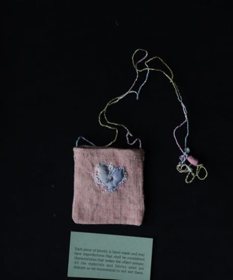 Antonia Rossi (Antomoon)/ Embroidered little pouch omamori vintage Necklaceネックレス / An-25013
