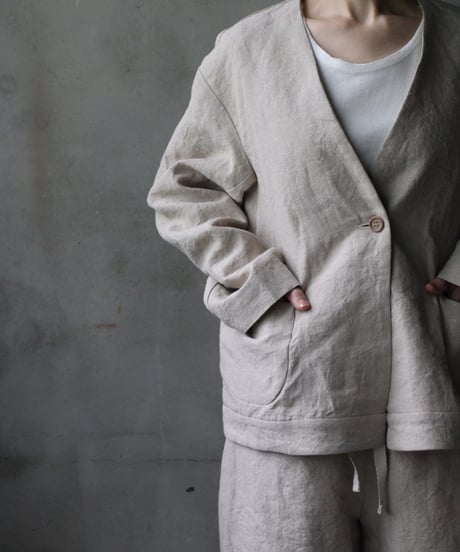 der antagonist デ アンタゴニスト / V Jacket Linen100ジャケット/ J50BLEC25