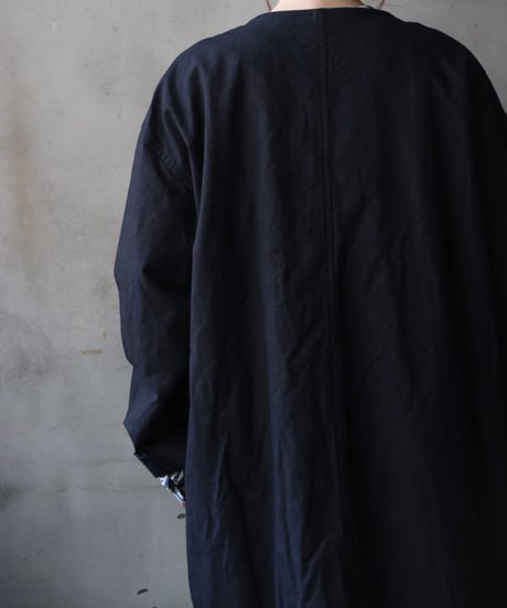 cavane キャヴァネ / Round-Coat Linen/Cotton100硫化染めコート / ca-26017
