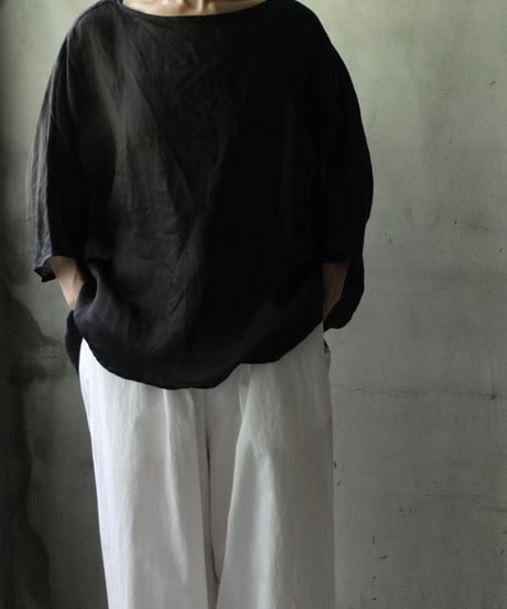 cavane キャヴァネ / Tunic half-sleeve Linen100シャツ / ca-25111