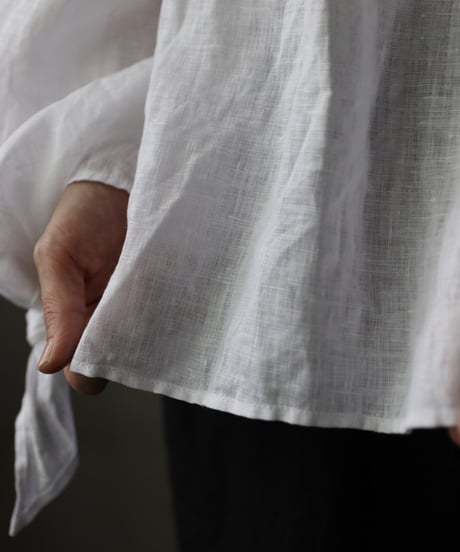 cavane キャヴァネ / Gather Neck Pullover Blouse linen100ブラウス / ca-26068