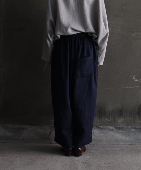 cavane キャヴァネ / Wool-blend Wide easy-pantsパンツ/ca-24195
