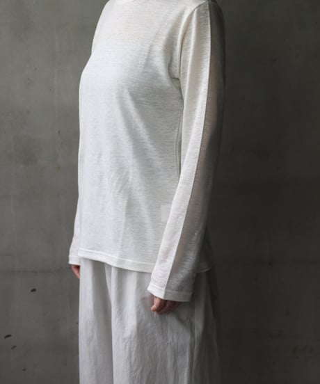 cavane キャヴァネ / Linen Crew-Neck long sleeveT  / ca-24112B