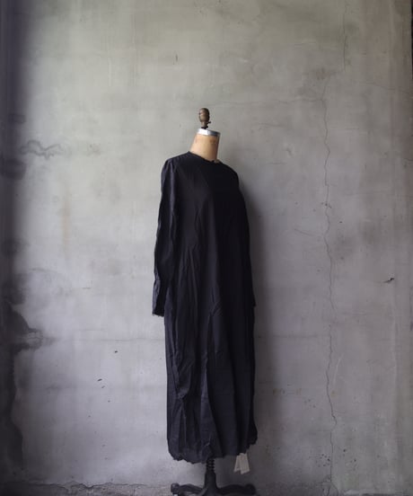 SCHA シャー/ Round Neck Long Sleeve Dress Medium Long "12B-OE" /  Sc-24004 ( Art#1721)