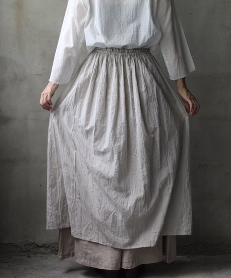 cavane キャヴァネ / Gatehered Petti Skirt Cotton100スカート/ca-25140