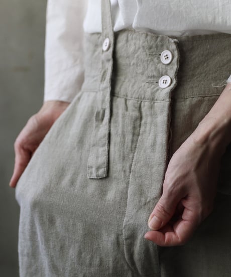 daubドーブ / SUSPENDER PANTS LINEN100パンツ / da-26002(PT31/T101)