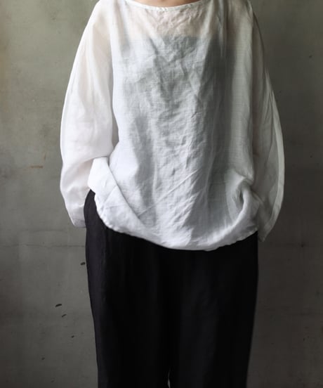 cavane キャヴァネ / Tunic long-sleeve Linen100シャツ / ca-25122