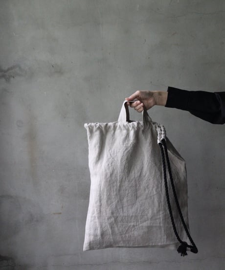 cavane キャヴァネ / Rope sack linen100バッグ/ ca-25135
