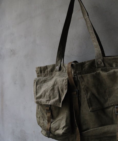 Euro select ユーロセレクト/ Vintage Millitary linen fabric bagバッグ/ eu-26005