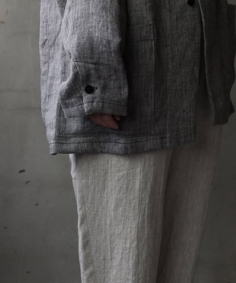 klauseクロイゼ / Tailored Jacket Linen100 Herring-boneジャケット/ kla-25023