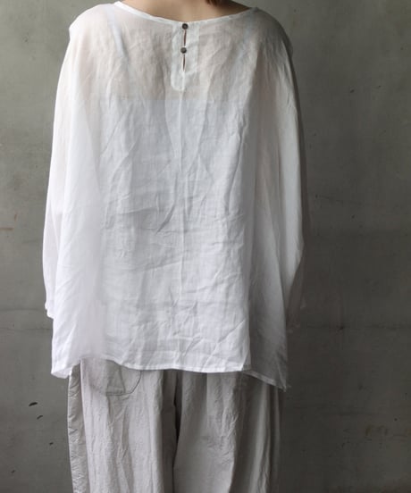 cavane キャヴァネ / Tunic long-sleeve Linen100シャツ / ca-26087