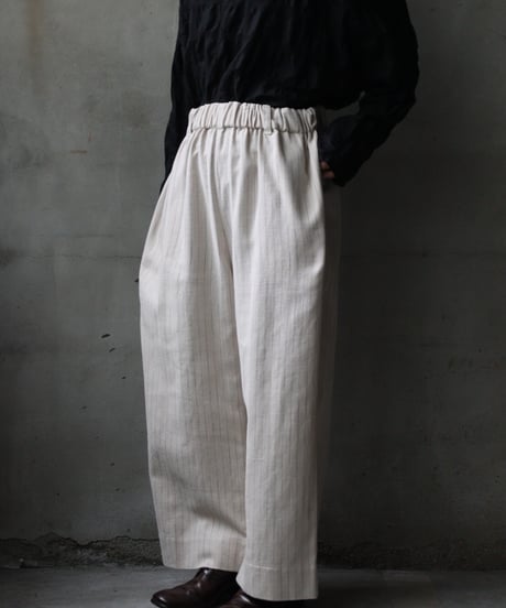 cavane キャヴァネ / St-Wide TrousersⅡ Cotton&Linenパンツ/ ca-26046