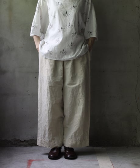 cavane キャヴァネ / Tunic half-sleeve Cotton/Linen100シャツ / ca-25082