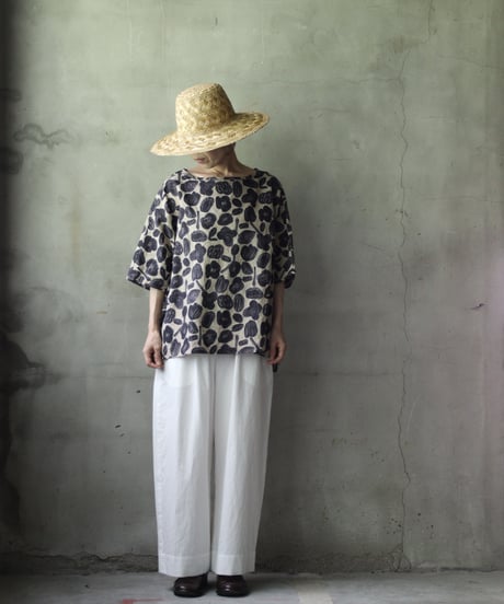 cavane キャヴァネ / Tunic half-sleeve Cotton/Linen100シャツ / ca-25113